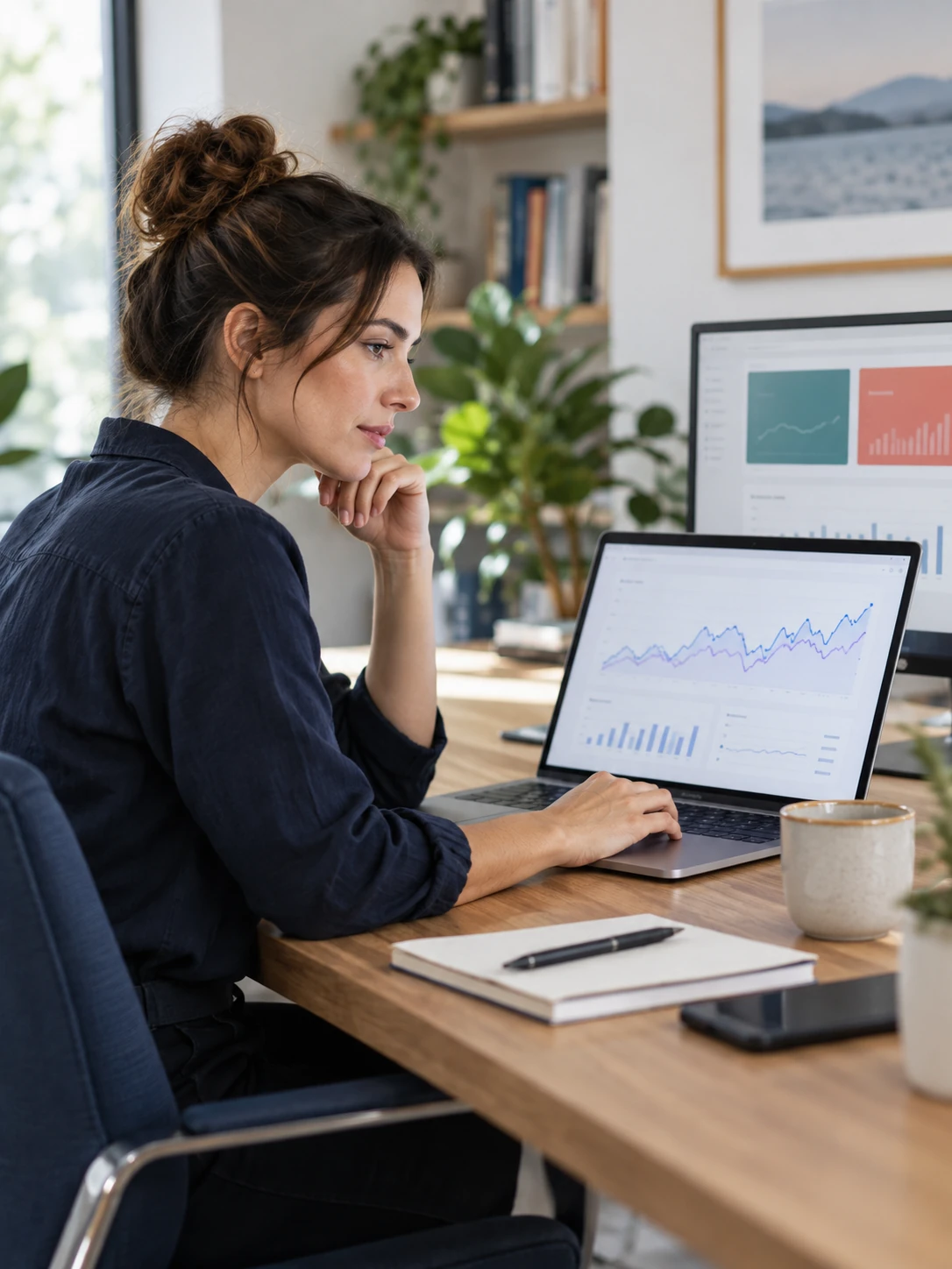 Google Search Console — иллюстрация к статье SEO-специалист изучает показатели поиска и индексирования сайта